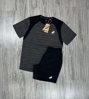 Asics Road T-Shirt Shorts Set Black