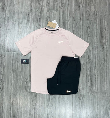 Nike Stride Short T-Shirt Set Pink/Black