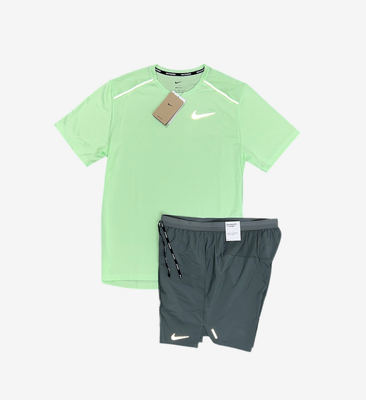 Nike miler 1.0 'vapour green' x grey flex strides
