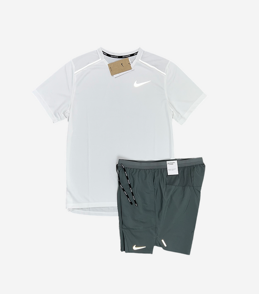 Nike miler 1.0 'ice white' x grey flex strides