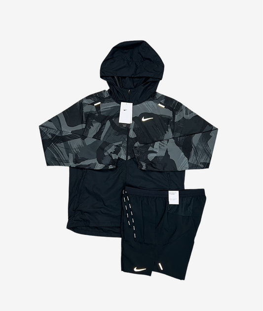 Nike uv windrunner x flex strides set 'black camo'
