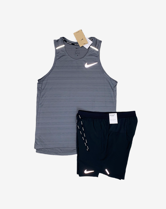 Nike miler vest set 'stone grey'