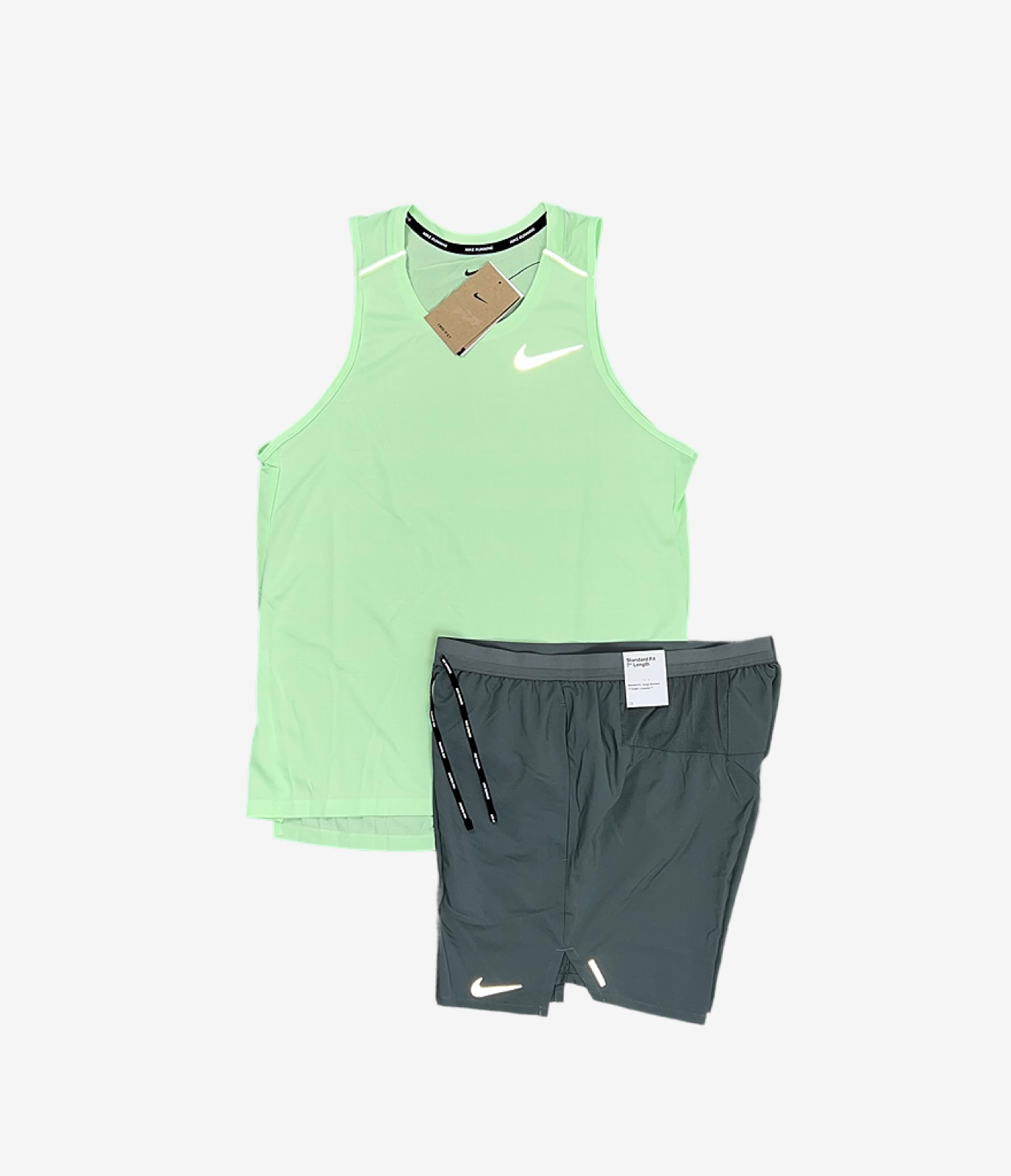 Nike miler 1.0 vest 'vapour green' x grey flex strides