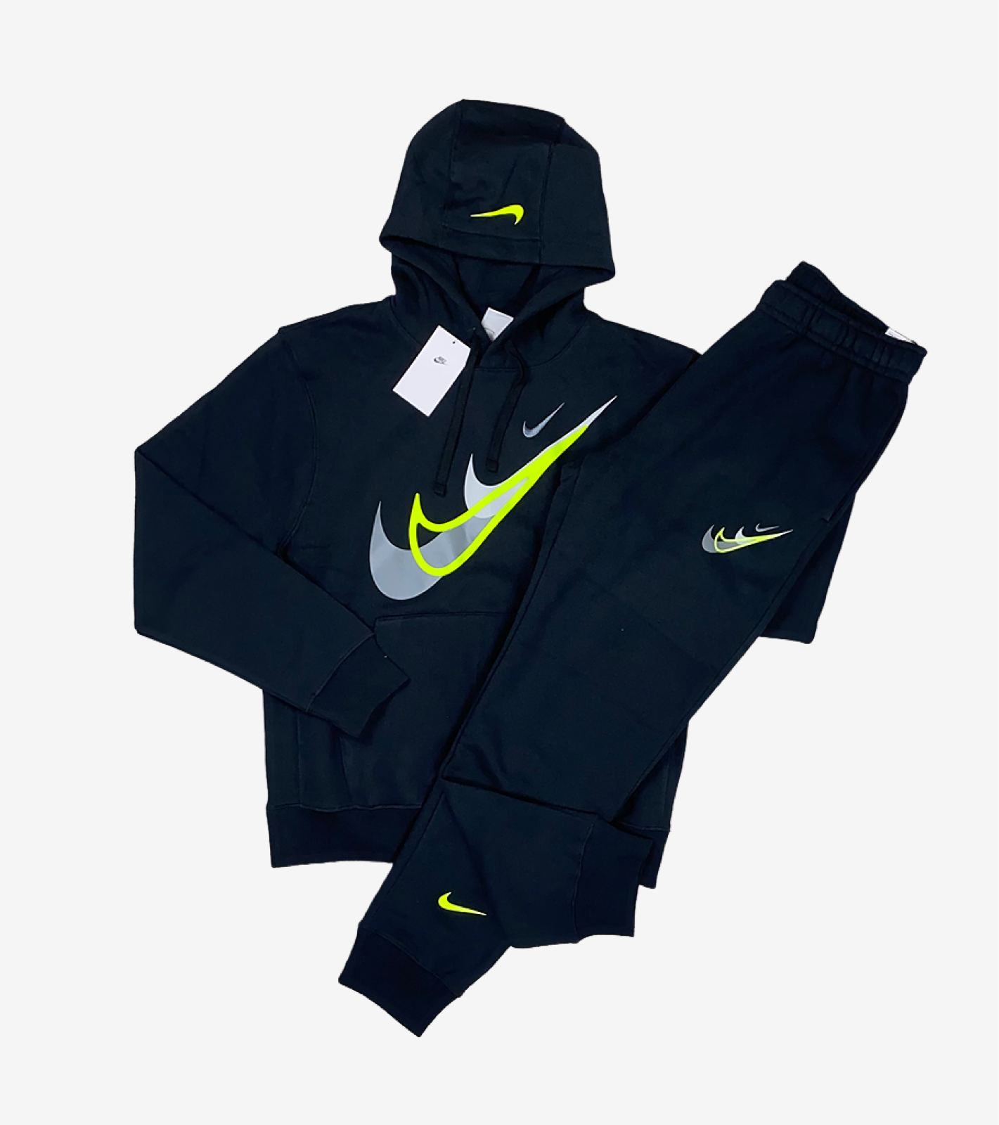 Nike Swoosh Tracksuit 'Black/Neon'