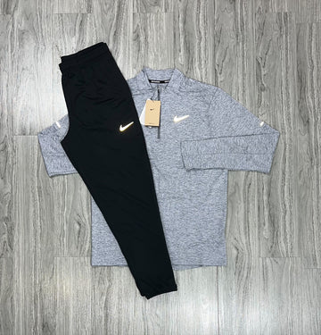 Nike Stride 1/4 Zip Tracksuit Grey/Black