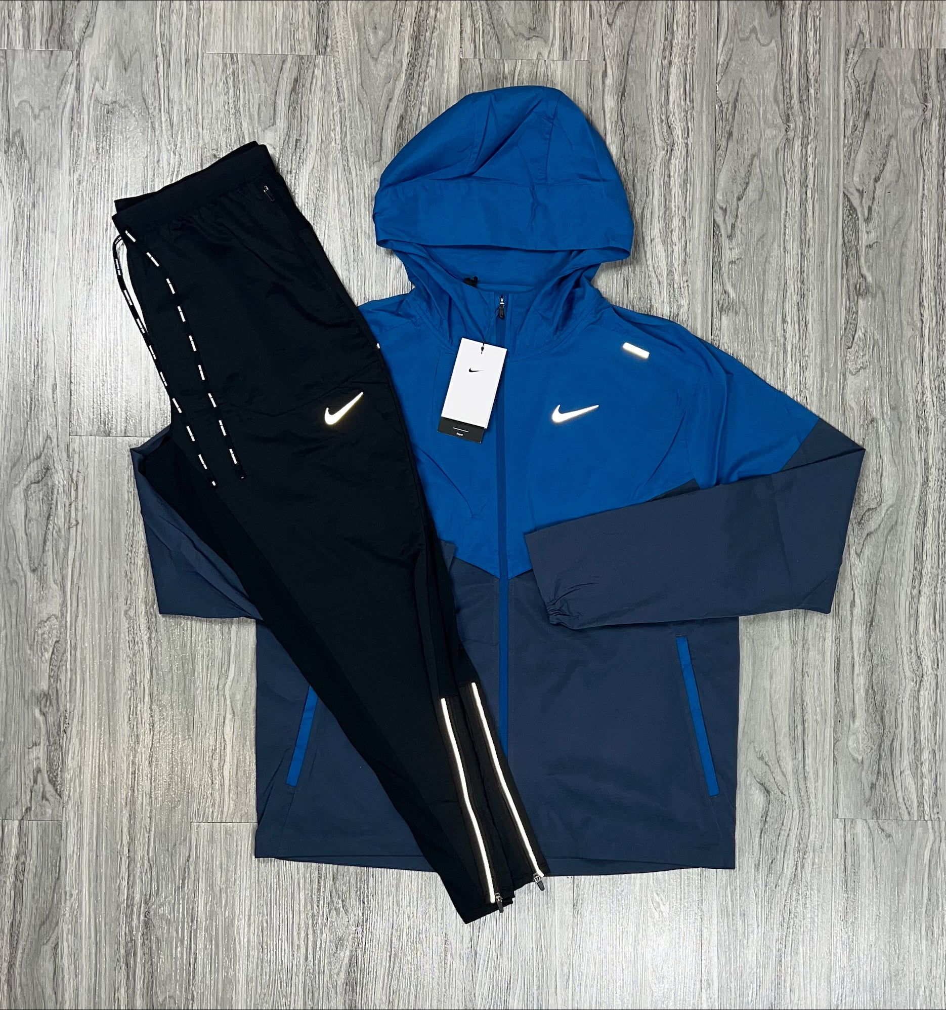Nike uv windbreaker 'thunder blue' & black phenom pants