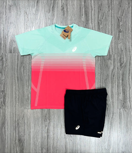 Asics Seamless Set 'Coral/Oasis Green'