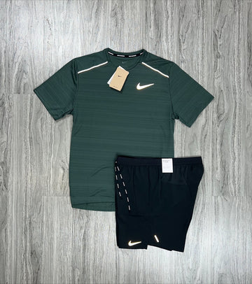 Nike miler 1.0 shorts set 'vintage green'
