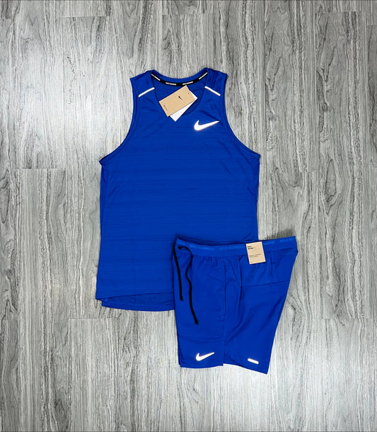 Nike Miler Vest 1.0 'Royal Blue' Shorts Set