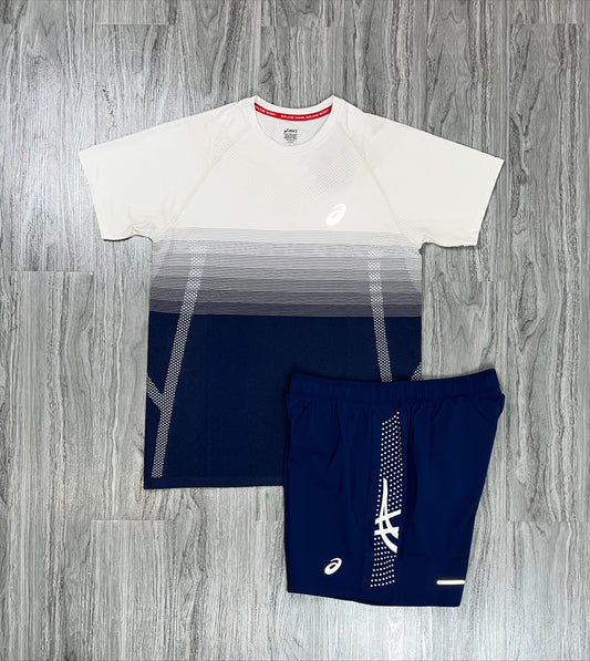 Asics seamless set 'white/blue'