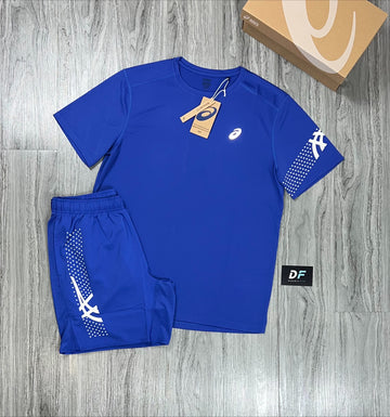Asics Icon T-Shirt Short Set Dark Cobalt