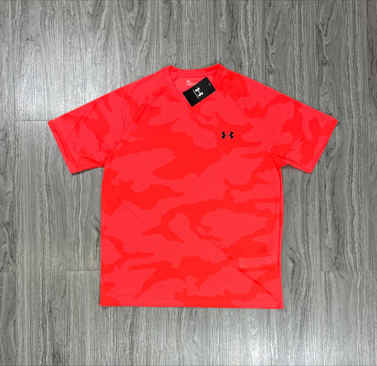 Under armour jacquard camo tee 'crimson'