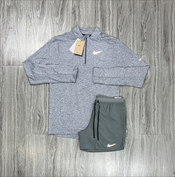 Nike Stride 1/2 Zip Set Grey