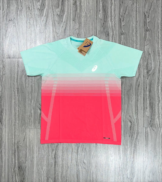 Asics Seamless T-Shirt 'Coral/Oasis Green'