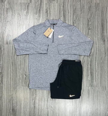 Nike Stride 1/2 Zip Set Grey/Black